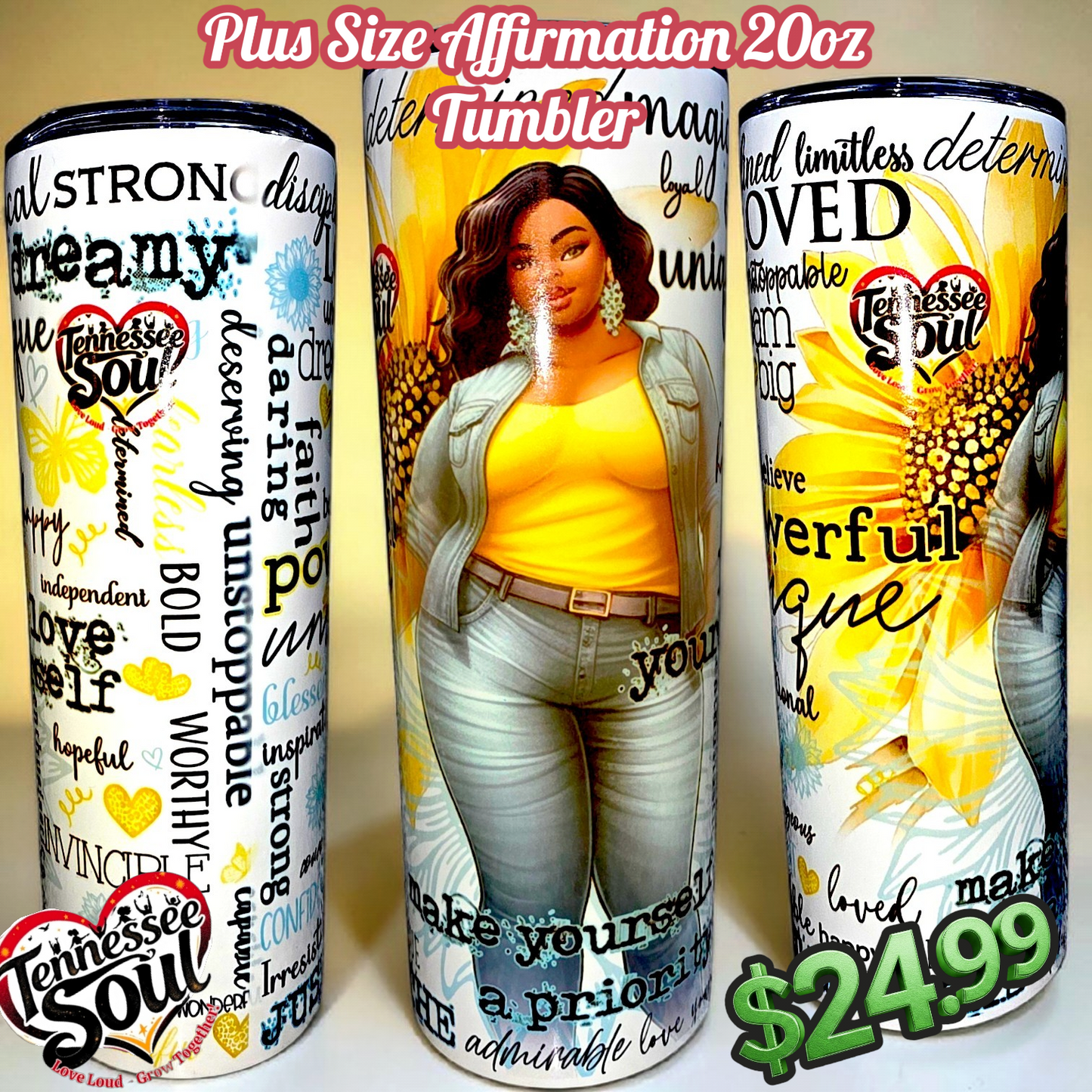 "2026" Plus Size Affirmation 20oz Tumbler