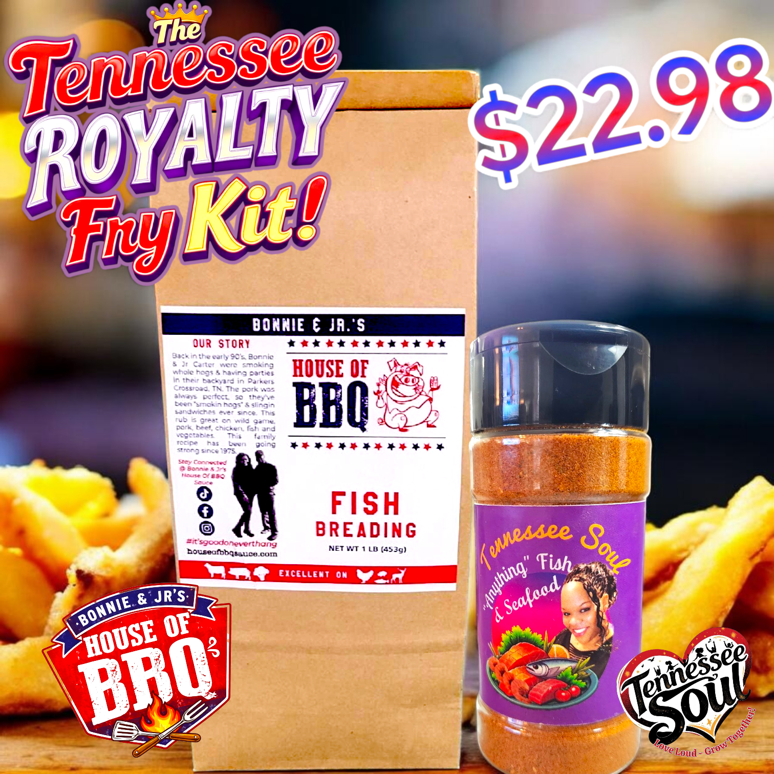 apprentice's fried fish cooking box 2026 Tennessee Royalty Fry Kit – Tennessee Soul