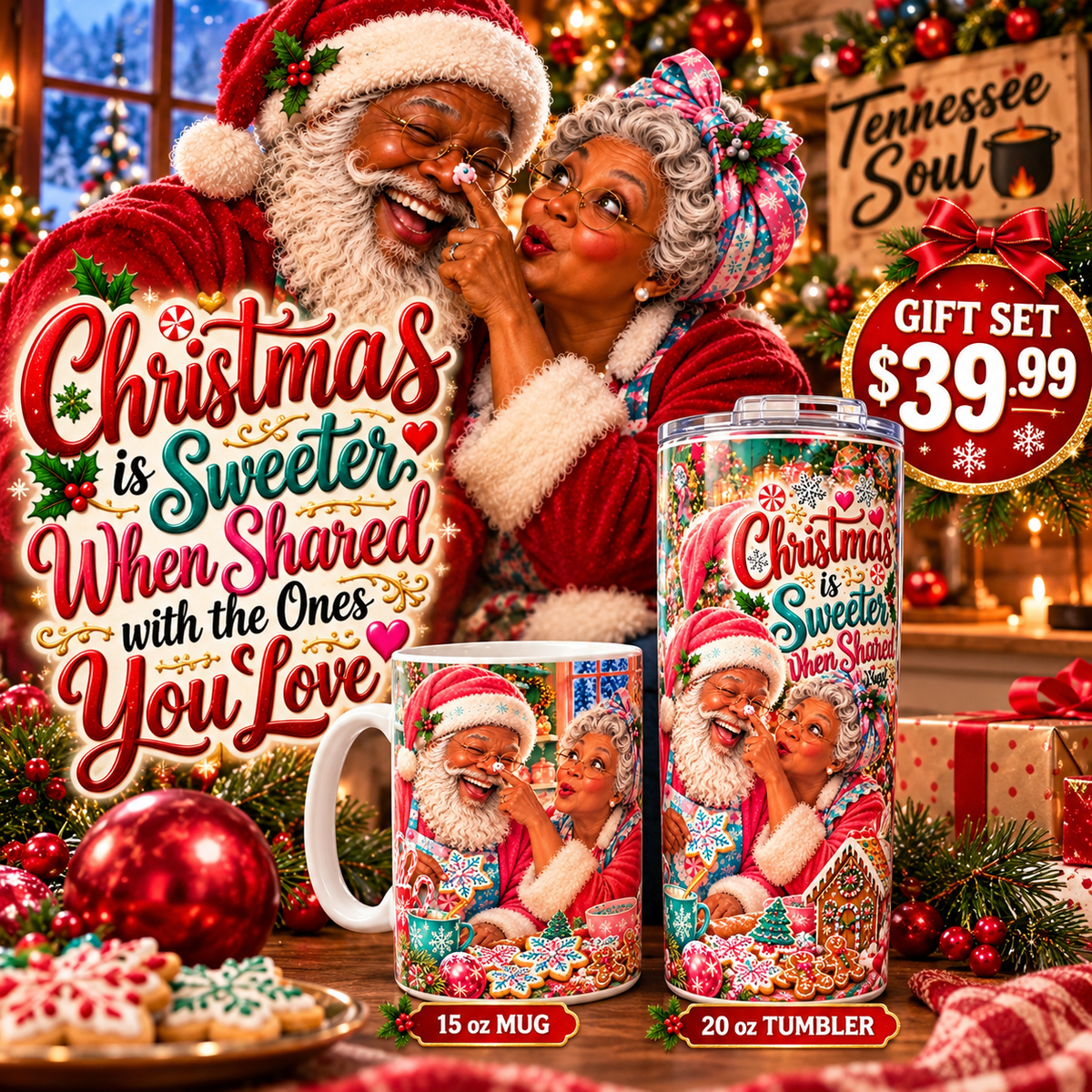 "2026" Christmas Is Sweeter Together! Mr. & Mrs. Claus gift set