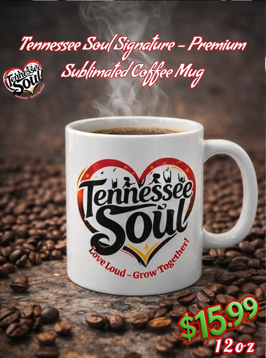 "2026" A Tennessee Soul Premium-Signature Sublimated Logo Mug!