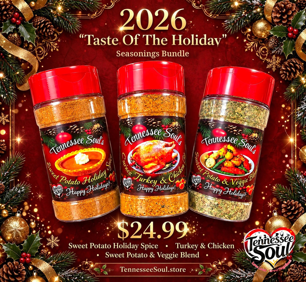 2026 " A Taste Of The Holiday" 3 bottle seasoning bundle!